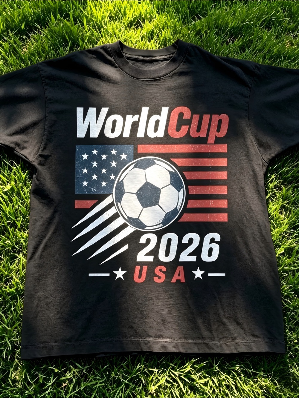 Retro World Cup 2026 Trendy American Team Graphic black Women Men T-shirt unisex